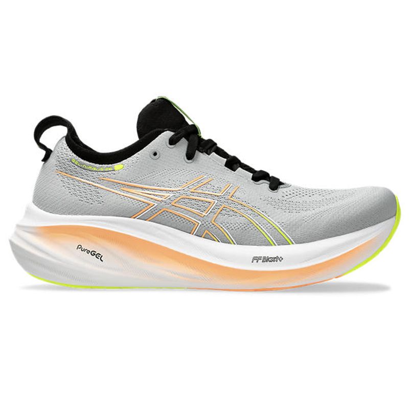 Tenis-asics-para-hombre-Gel-Nimbus-26-para-correr-color-gris.-Lateral-Externa-Derecha