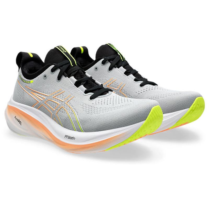 Tenis-asics-para-hombre-Gel-Nimbus-26-para-correr-color-gris.-Par-Alineados