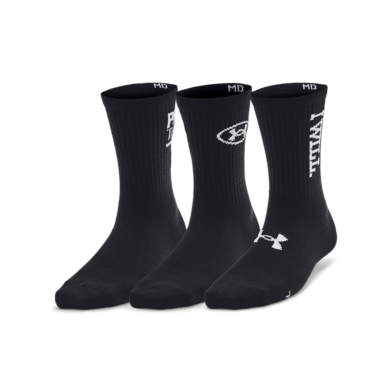 Medias-under-armour-para-mujer-Ua-Essential-Nv-Mid-Crew-3Pk-para-entrenamiento-color-negro.-Pack-De-Medias