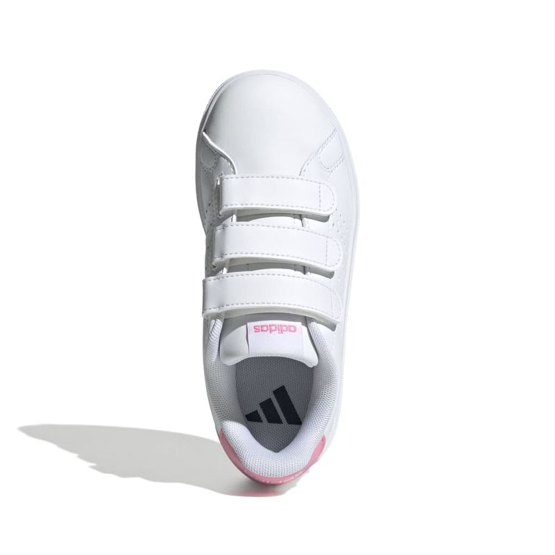 Tenis-adidas-para-niño-Advantage-Base-2.0-para-moda-color-blanco.-Capellada