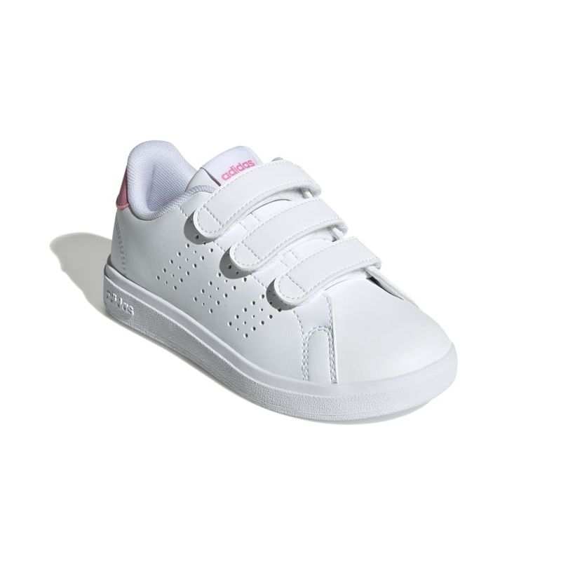 Tenis-adidas-para-niño-Advantage-Base-2.0-para-moda-color-blanco.-Par-Alineados