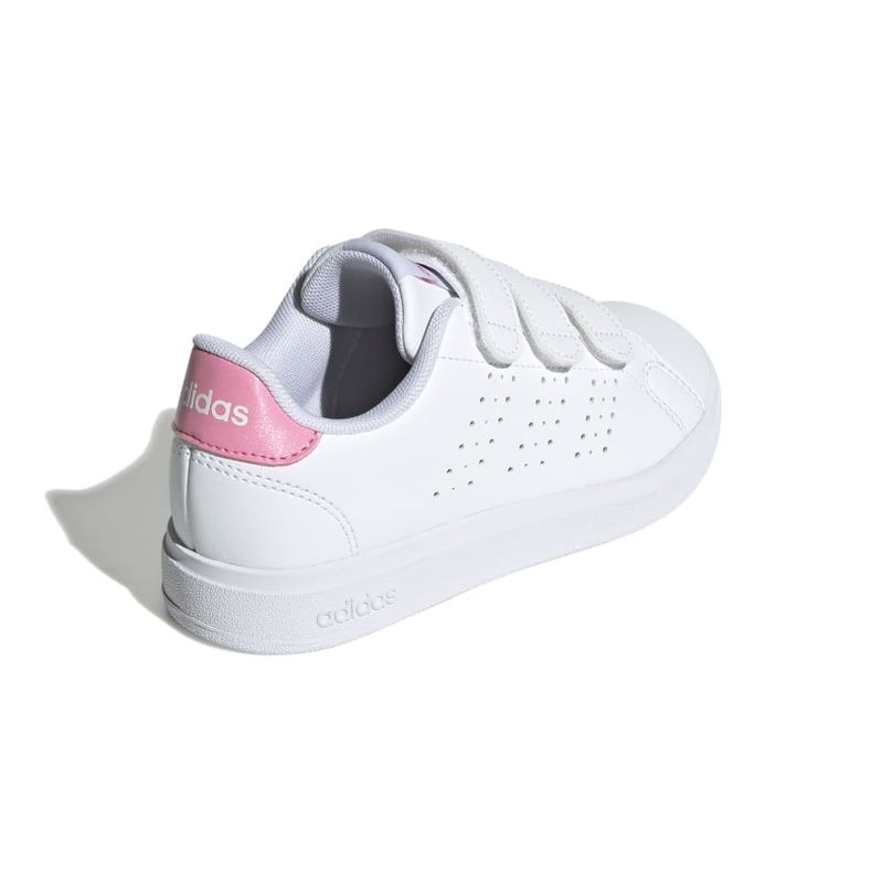 Tenis-adidas-para-niño-Advantage-Base-2.0-para-moda-color-blanco.-Talon