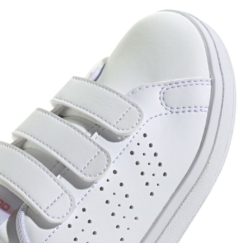 Tenis-adidas-para-niño-Advantage-Base-2.0-para-moda-color-blanco.-Detalle-1