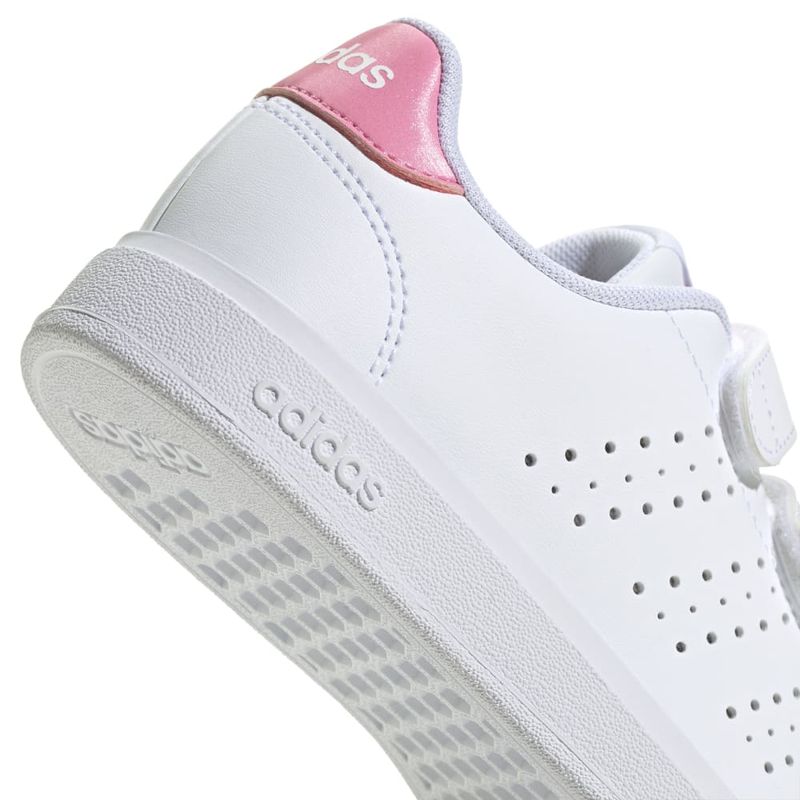 Tenis-adidas-para-niño-Advantage-Base-2.0-para-moda-color-blanco.-Detalle-2