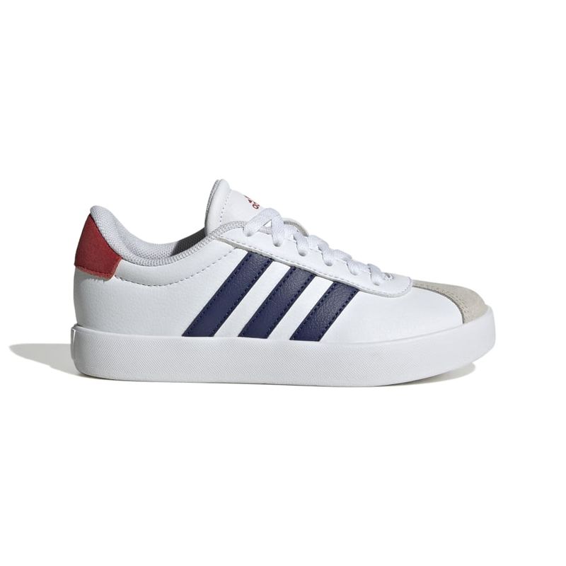 Tenis-adidas-para-niño-Vl-Court-3.0-K-para-moda-color-blanco.-Lateral-Externa-Derecha