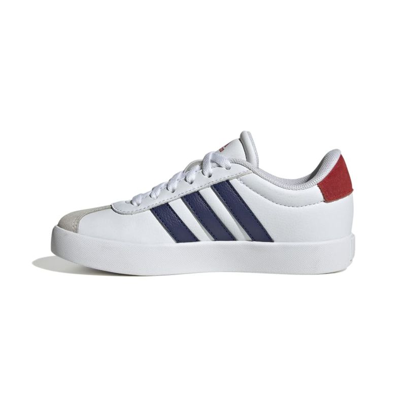 Tenis-adidas-para-niño-Vl-Court-3.0-K-para-moda-color-blanco.-Lateral-Interna-Izquierda
