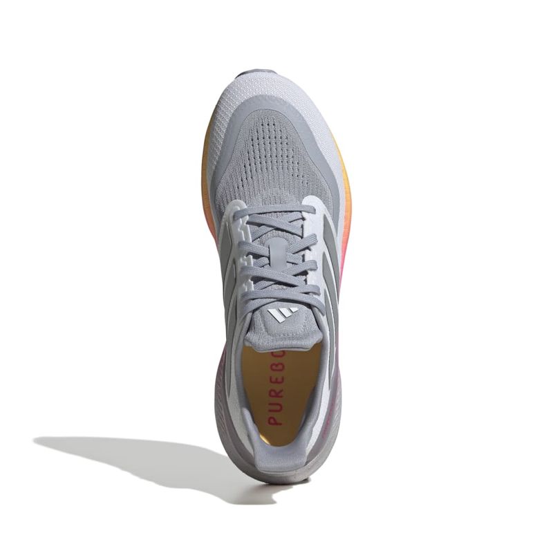 Tenis-adidas-para-hombre-Pureboost-5-para-correr-color-blanco.-Capellada