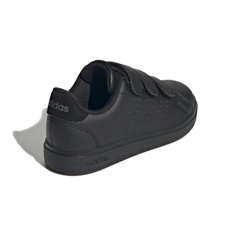 Tenis-adidas-para-niño-Advantage-Base-2.0-para-moda-color-negro.-Talon