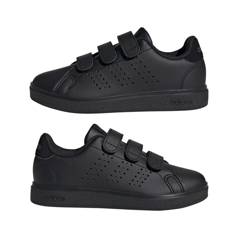 Tenis-adidas-para-niño-Advantage-Base-2.0-para-moda-color-negro.-Par-Alineados