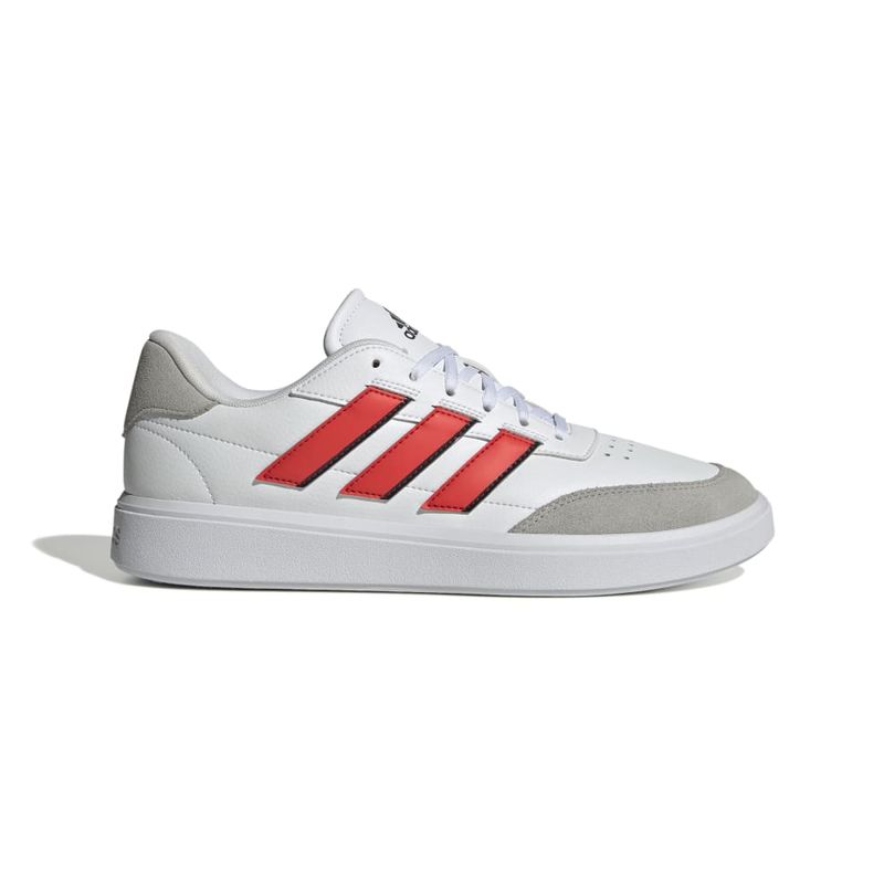 Tenis-adidas-para-hombre-Courtblock-para-moda-color-blanco.-Lateral-Externa-Derecha