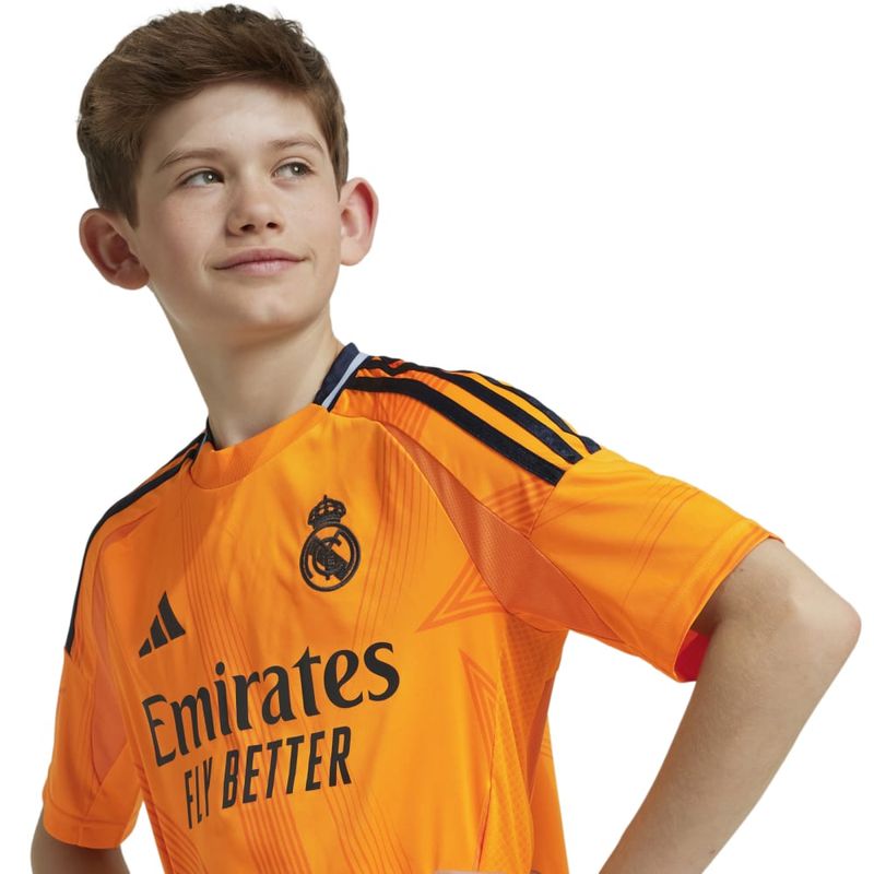Camiseta-Manga-Corta-adidas-para-niño-Real-A-Jsy-Y-para-futbol-color-gris.-Detalle-3