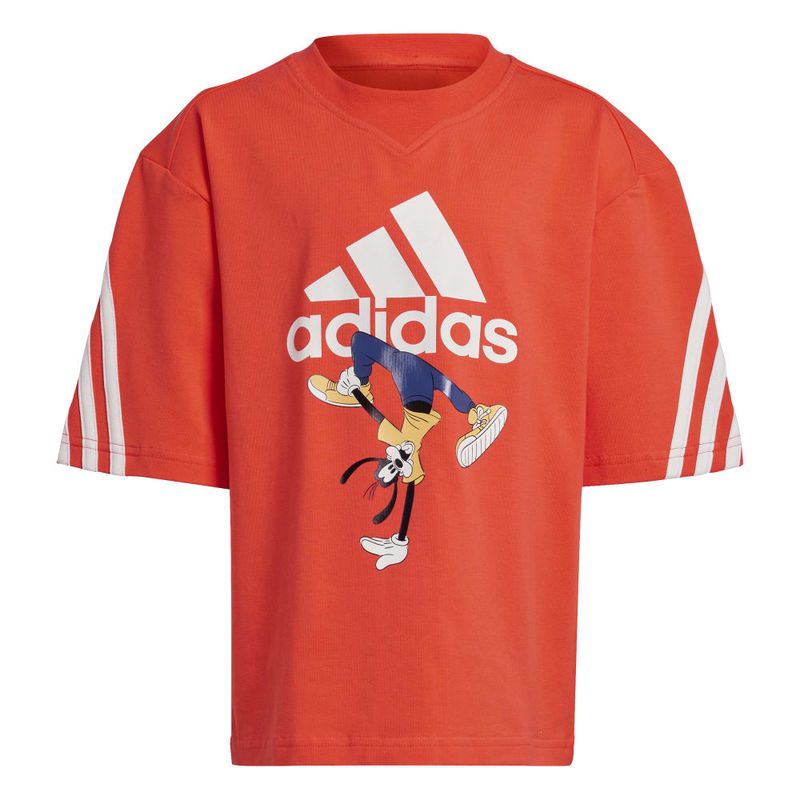 Camiseta-Manga-Corta-adidas-para-niño-Lk-Dy-Mm-T-para-moda-color-rojo.-Frente-Sin-Modelo