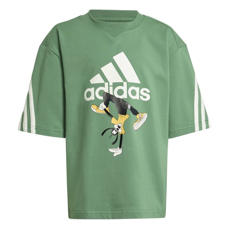 Camiseta-Manga-Corta-adidas-para-niño-Lk-Dy-Mm-T-para-moda-color-verde.-Frente-Sin-Modelo
