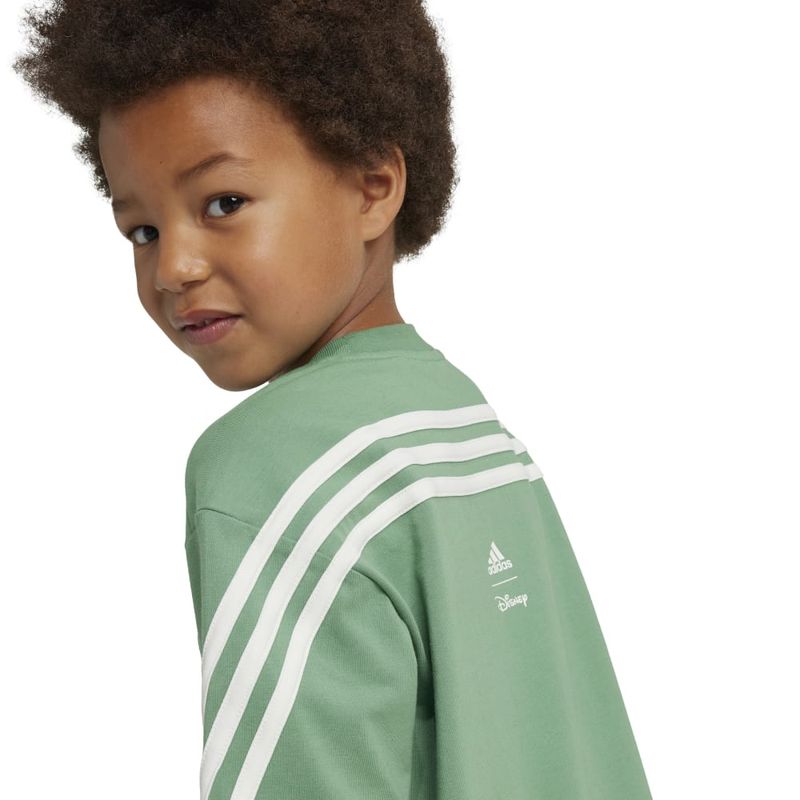 Camiseta-Manga-Corta-adidas-para-niño-Lk-Dy-Mm-T-para-moda-color-verde.-Detalle-1