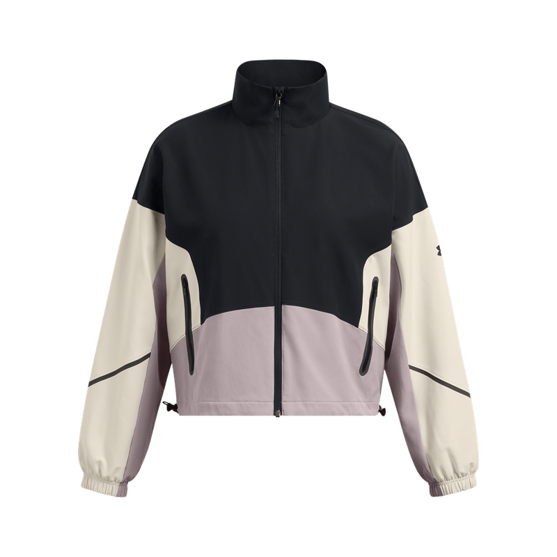 Camiseta-Manga-Larga-under-armour-para-mujer-Unstoppable-Jacket-para-entrenamiento-color-negro.-Frente-Sin-Modelo