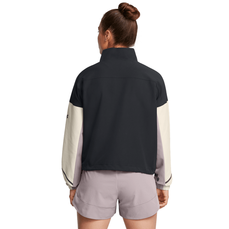 Camiseta-Manga-Larga-under-armour-para-mujer-Unstoppable-Jacket-para-entrenamiento-color-negro.-Reverso-Sin-Modelo