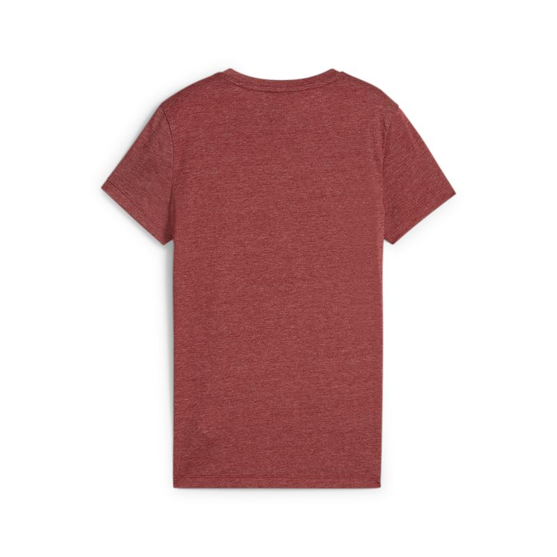 Camiseta-Manga-Corta-puma-para-mujer-Ess-Logo-Heather-Tee-W-para-moda-color-rojo.-Reverso-Sin-Modelo