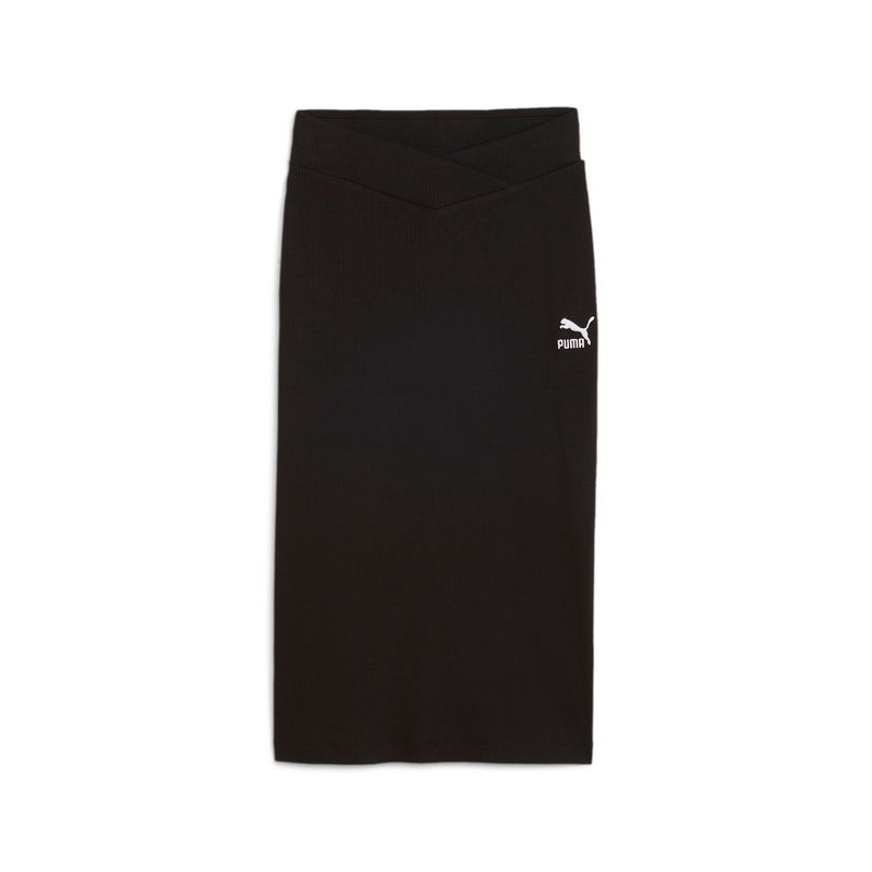 Puma Classics Ribbed Midi Skirt W Falda negro de mujer lifestyle Referencia 626627 01 prochampions
