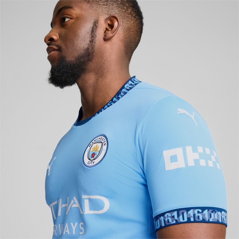 Camiseta-De-Equipo-puma-para-hombre-Mcfc-Home-Jersey-Replica-para-futbol-color-azul.-Detalle-5