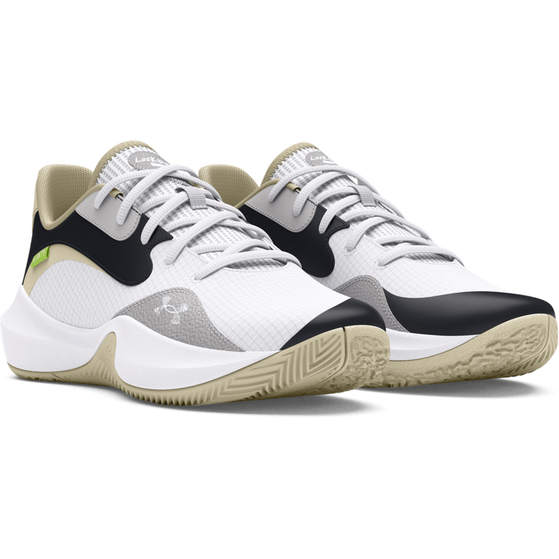 Tenis-under-armour-para-hombre-Ua-Lockdown-7-Low-para-baloncesto-color-blanco.-Par-Alineados