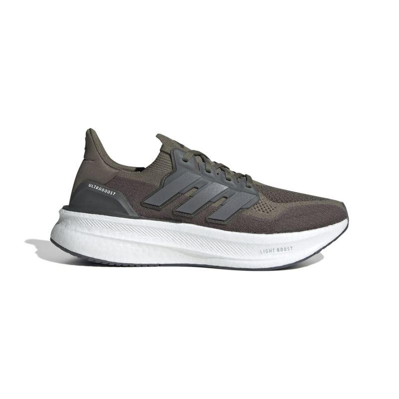 Tenis-adidas-para-hombre-Ultraboost-5-para-correr-color-verde.-Lateral-Externa-Derecha