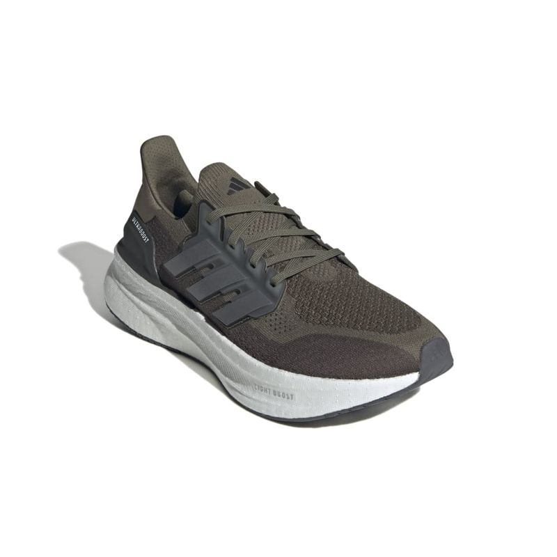 Tenis-adidas-para-hombre-Ultraboost-5-para-correr-color-verde.-Par-Alineados