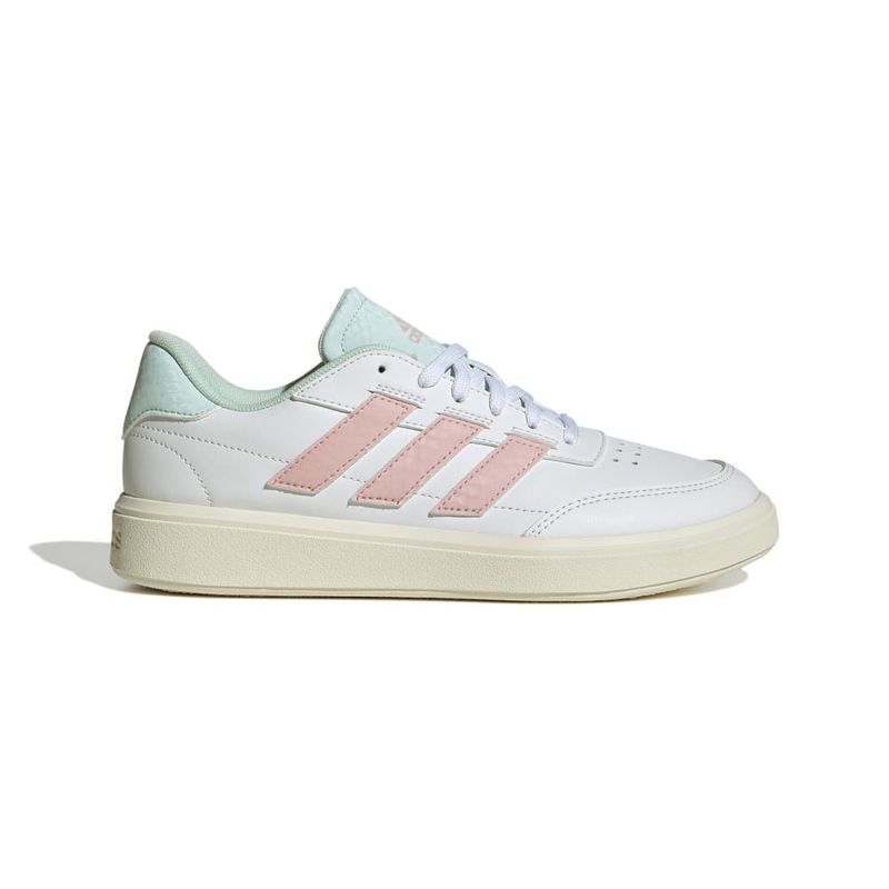 Tenis-adidas-para-mujer-Courtblock-para-moda-color-blanco.-Lateral-Externa-Derecha