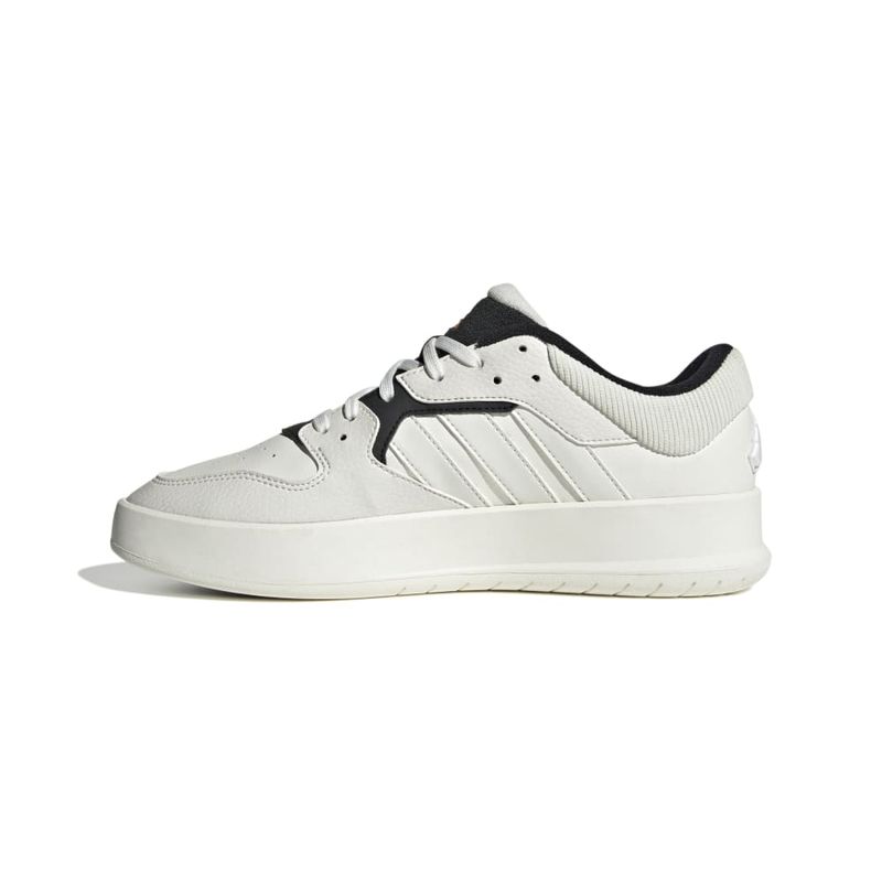 Tenis-adidas-para-hombre-Court-24-para-moda-color-blanco.-Lateral-Interna-Izquierda