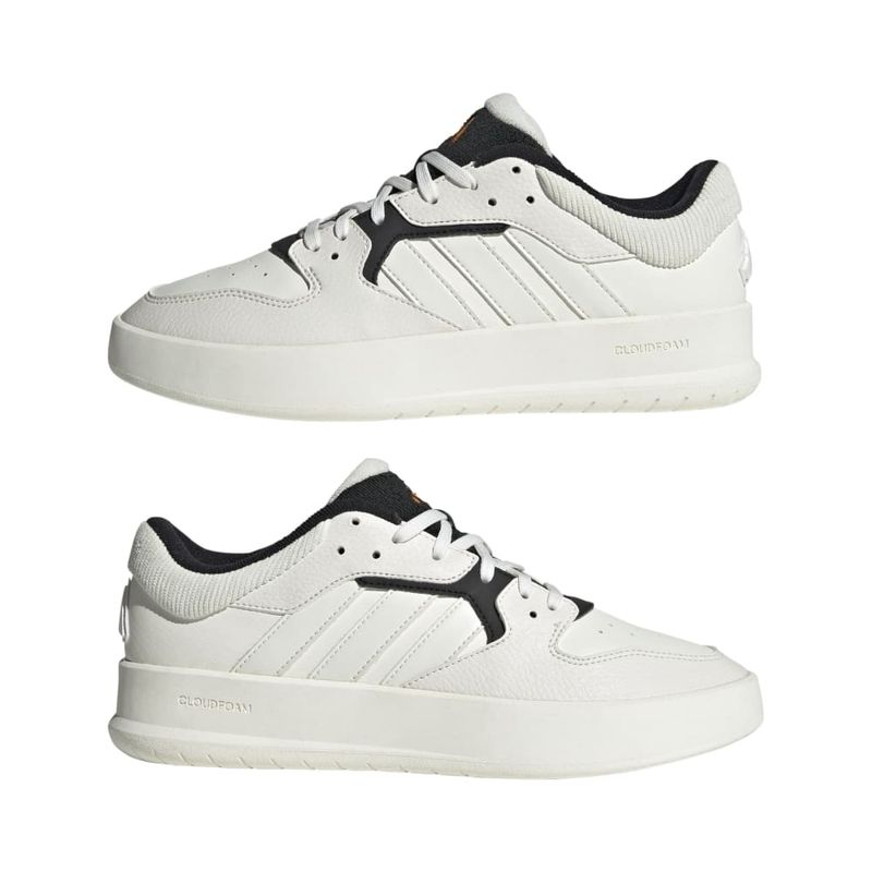 Tenis-adidas-para-hombre-Court-24-para-moda-color-blanco.-Par-Alineados