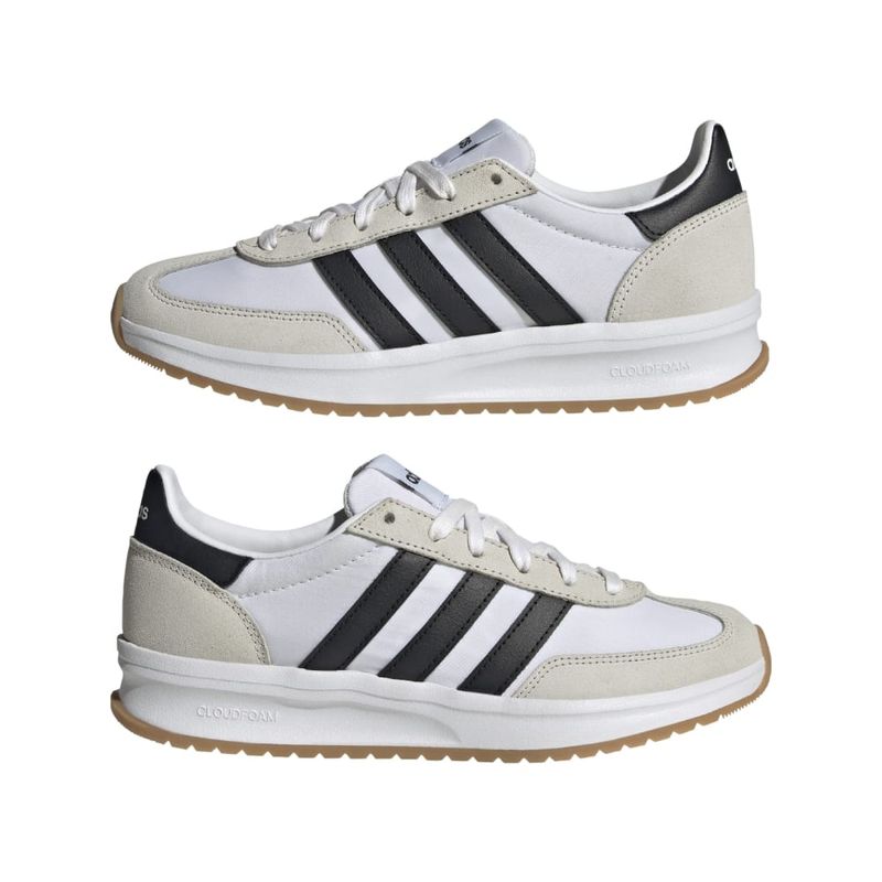 Tenis-adidas-para-mujer-Run-72-para-moda-color-blanco.-Par-Laterales
